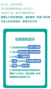 營(yíng)銷(xiāo)動(dòng)態(tài) 全棉時(shí)代 在售50款衛(wèi)生巾質(zhì)檢100 合格,上線產(chǎn)品檢測(cè)報(bào)告查詢功能